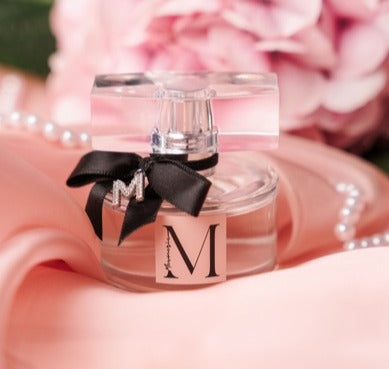 Parfum bottle on silk satin 